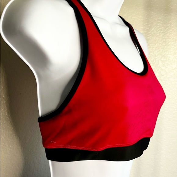 Adidas Red and Black Racerback Sports Bra, techfit - Size Medium - Picture 5 of 9